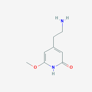 molecular formula C8H12N2O2 B14843861 4-(2-Aminoethyl)-6-methoxypyridin-2-OL 