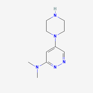 N,N-dimethyl-5-(piperazin-1-yl)pyridazin-3-amine