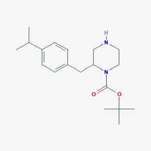 molecular formula C19H30N2O2 B14843975 2-(4-Isopropyl-benzyl)-piperazine-1-carboxylic acid tert-butyl ester 