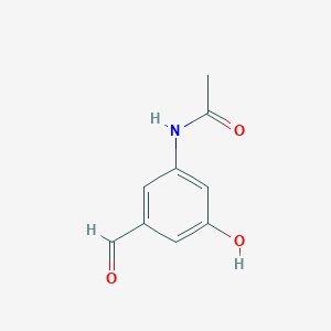 molecular formula C9H9NO3 B14843989 N-(3-Formyl-5-hydroxyphenyl)acetamide 