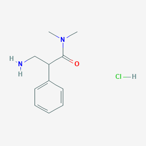 molecular formula C11H17ClN2O B1484399 3-amino-N,N-dimethyl-2-phenylpropanamide hydrochloride CAS No. 2060005-04-9