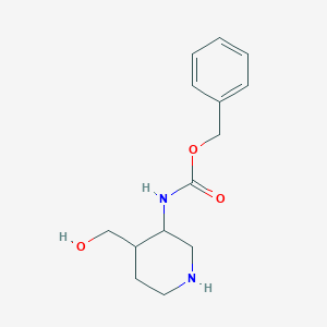 molecular formula C14H20N2O3 B1484400 苄基[4-(羟甲基)哌啶-3-基]氨基甲酸酯 CAS No. 2096987-31-2