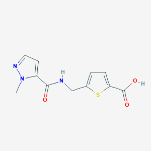 molecular formula C11H11N3O3S B1484401 5-({[(1-Methyl-1H-pyrazol-5-yl)carbonyl]amino}methyl)-2-thiophenecarboxylic acid CAS No. 2204054-31-7