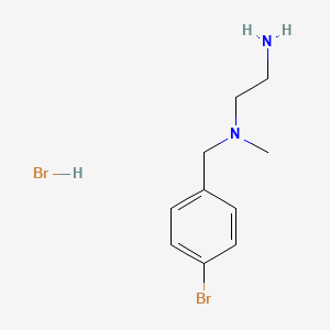 molecular formula C10H16Br2N2 B14844039 N1-(4-Bromobenzyl)-N1-methylethane-1,2-diamine hydrobromide 