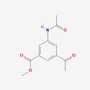 molecular formula C12H13NO4 B14844045 Methyl 3-acetyl-5-(acetylamino)benzoate 