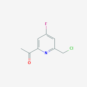 1-[6-(Chloromethyl)-4-fluoropyridin-2-YL]ethanone