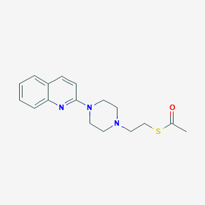 molecular formula C17H21N3OS B1484407 S-[2-(4-喹啉-2-基哌嗪-1-基)乙基] 乙硫酸酯 CAS No. 2068782-96-5
