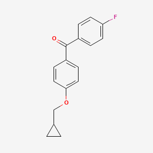 molecular formula C17H15FO2 B1484409 (4-Cyclopropylmethoxyphenyl)-(4-fluorophenyl)-methanone CAS No. 2203071-58-1