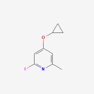 molecular formula C9H10INO B14844099 4-Cyclopropoxy-2-iodo-6-methylpyridine 