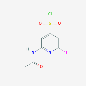 molecular formula C7H6ClIN2O3S B14844111 2-(Acetylamino)-6-iodopyridine-4-sulfonyl chloride 