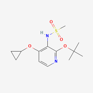 molecular formula C13H20N2O4S B14844113 N-(2-Tert-butoxy-4-cyclopropoxypyridin-3-YL)methanesulfonamide 