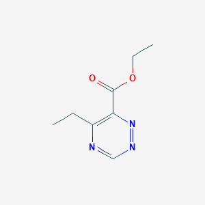 molecular formula C8H11N3O2 B14844121 Ethyl 5-ethyl-1,2,4-triazine-6-carboxylate 