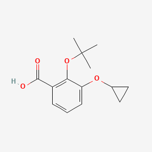 molecular formula C14H18O4 B14844159 2-Tert-butoxy-3-cyclopropoxybenzoic acid 