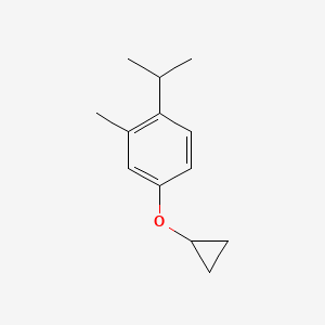 molecular formula C13H18O B14844195 4-Cyclopropoxy-1-isopropyl-2-methylbenzene 