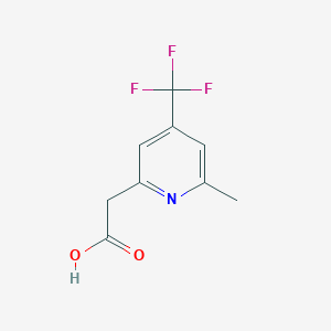 molecular formula C9H8F3NO2 B14844204 [6-Methyl-4-(trifluoromethyl)pyridin-2-YL]acetic acid 