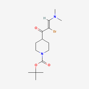 molecular formula C15H25BrN2O3 B1484423 tert-Butyl 4-[(Z)-2-bromo-3-(dimethylamino)-2-propenoyl]-1-piperidinecarboxylate CAS No. 2209647-70-9