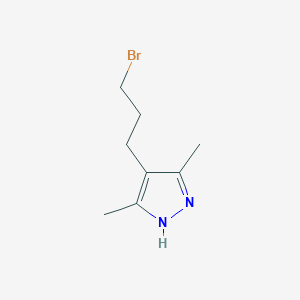 molecular formula C8H13BrN2 B1484426 4-(3-Bromopropyl)-3,5-dimethyl-1H-pyrazole CAS No. 2167368-32-1
