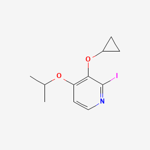 molecular formula C11H14INO2 B14844278 3-Cyclopropoxy-2-iodo-4-isopropoxypyridine 