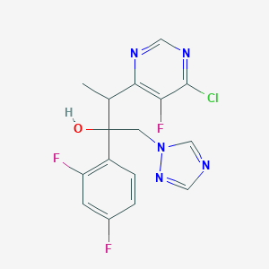 molecular formula C16H13ClF3N5O B148443 3-(6-氯-5-氟嘧啶-4-基)-2-(2,4-二氟苯基)-1-[1,2,4]三唑-1-基-丁烷-2-醇 CAS No. 137234-75-4