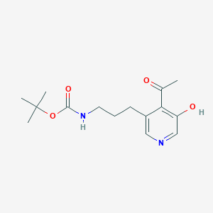 Tert-butyl 3-(4-acetyl-5-hydroxypyridin-3-YL)propylcarbamate