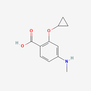 2-Cyclopropoxy-4-(methylamino)benzoic acid