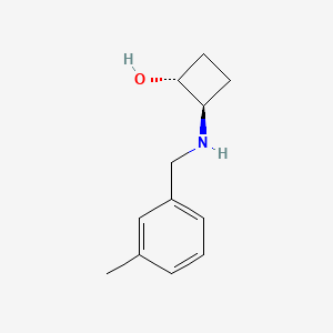 molecular formula C12H17NO B1484434 trans-2-{[(3-Methylphenyl)methyl]amino}cyclobutan-1-ol CAS No. 1867609-80-0