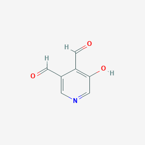 molecular formula C7H5NO3 B14844349 5-Hydroxypyridine-3,4-dicarbaldehyde 