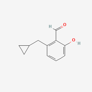 molecular formula C11H12O2 B14844354 2-(Cyclopropylmethyl)-6-hydroxybenzaldehyde 