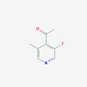 molecular formula C8H8FNO B14844372 1-(3-Fluoro-5-methylpyridin-4-YL)ethan-1-one 