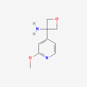 molecular formula C9H12N2O2 B14844380 3-(2-Methoxypyridin-4-YL)oxetan-3-amine 