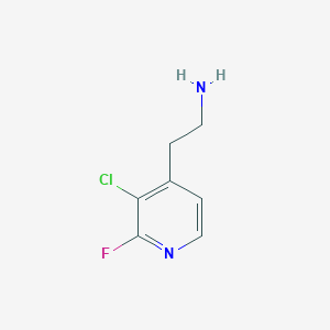 molecular formula C7H8ClFN2 B14844403 2-(3-Chloro-2-fluoropyridin-4-YL)ethanamine 