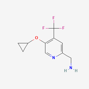 (5-Cyclopropoxy-4-(trifluoromethyl)pyridin-2-YL)methanamine