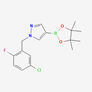molecular formula C16H19BClFN2O2 B1484443 1-(5-Chloro-2-fluorobenzyl)-4-(4,4,5,5-tetramethyl-[1,3,2]dioxaborolan-2-yl)-1H-pyrazole CAS No. 2246709-61-3