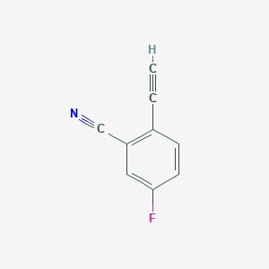 molecular formula C9H4FN B1484444 2-Ethynyl-5-fluorobenzonitrile CAS No. 1378823-86-9