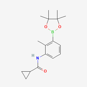 molecular formula C17H24BNO3 B1484446 N-(2-甲基-3-(4,4,5,5-四甲基-1,3,2-二氧杂硼环-2-基)苯基)环丙烷甲酰胺 CAS No. 1231892-79-7