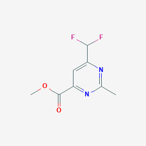 molecular formula C8H8F2N2O2 B1484447 Methyl 6-(difluoromethyl)-2-methylpyrimidine-4-carboxylate CAS No. 2098076-61-8