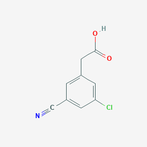 molecular formula C9H6ClNO2 B14844470 (3-Chloro-5-cyanophenyl)acetic acid 