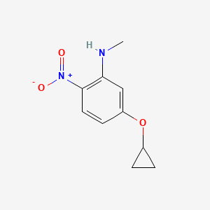 molecular formula C10H12N2O3 B14844481 5-Cyclopropoxy-N-methyl-2-nitroaniline 