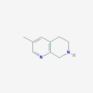 molecular formula C9H12N2 B14844487 3-Methyl-5,6,7,8-tetrahydro-1,7-naphthyridine 