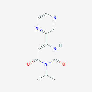 molecular formula C11H12N4O2 B1484449 3-(Propan-2-yl)-6-(pyrazin-2-yl)-1,2,3,4-tetrahydropyrimidine-2,4-dione CAS No. 2097974-39-3