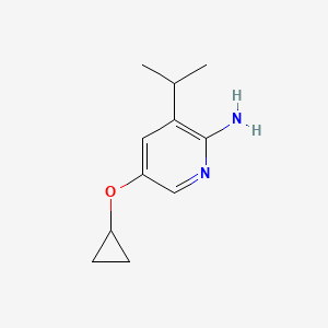 molecular formula C11H16N2O B14844495 5-Cyclopropoxy-3-isopropylpyridin-2-amine 