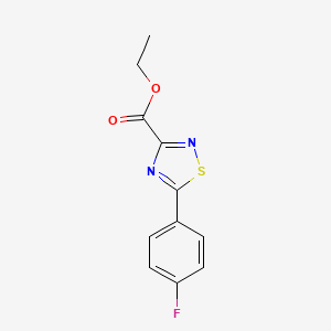 molecular formula C11H9FN2O2S B14844513 Ethyl 5-(4-fluorophenyl)-1,2,4-thiadiazole-3-carboxylate 