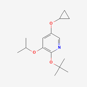 molecular formula C15H23NO3 B14844538 2-Tert-butoxy-5-cyclopropoxy-3-isopropoxypyridine 