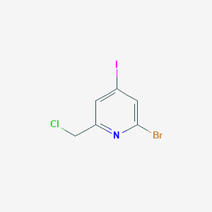 molecular formula C6H4BrClIN B14844542 2-Bromo-6-(chloromethyl)-4-iodopyridine 