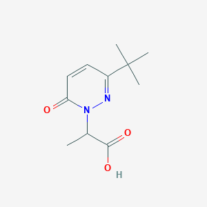 molecular formula C11H16N2O3 B1484455 2-(3-Tert-butyl-6-oxo-1,6-dihydropyridazin-1-yl)propanoic acid CAS No. 2091329-86-9