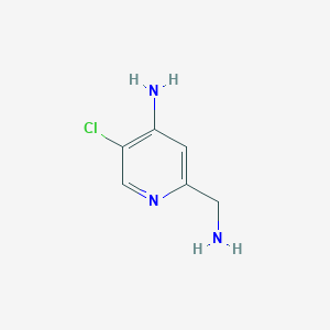 molecular formula C6H8ClN3 B14844552 2-(Aminomethyl)-5-chloropyridin-4-amine 