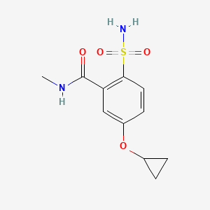 5-Cyclopropoxy-N-methyl-2-sulfamoylbenzamide