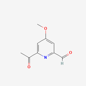 6-Acetyl-4-methoxypyridine-2-carbaldehyde