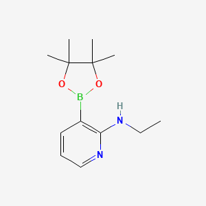 molecular formula C13H21BN2O2 B14844576 N-Ethyl-3-(4,4,5,5-tetramethyl-1,3,2-dioxaborolan-2-YL)pyridin-2-amine 