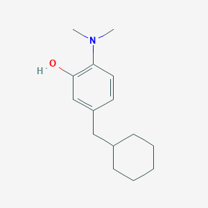 molecular formula C15H23NO B14844586 5-(Cyclohexylmethyl)-2-(dimethylamino)phenol 